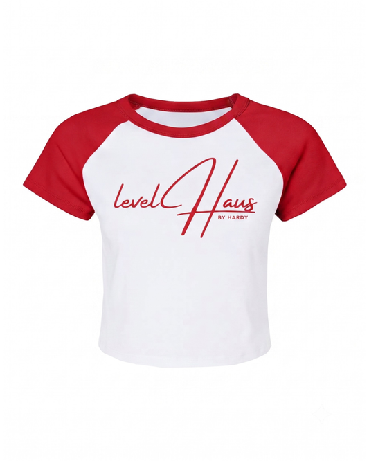 SIGNATURES RAGLAN CROPPED TEE