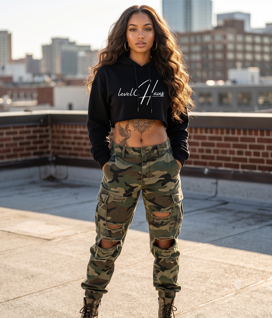 ESSENTIALS CROPPED HOODIE